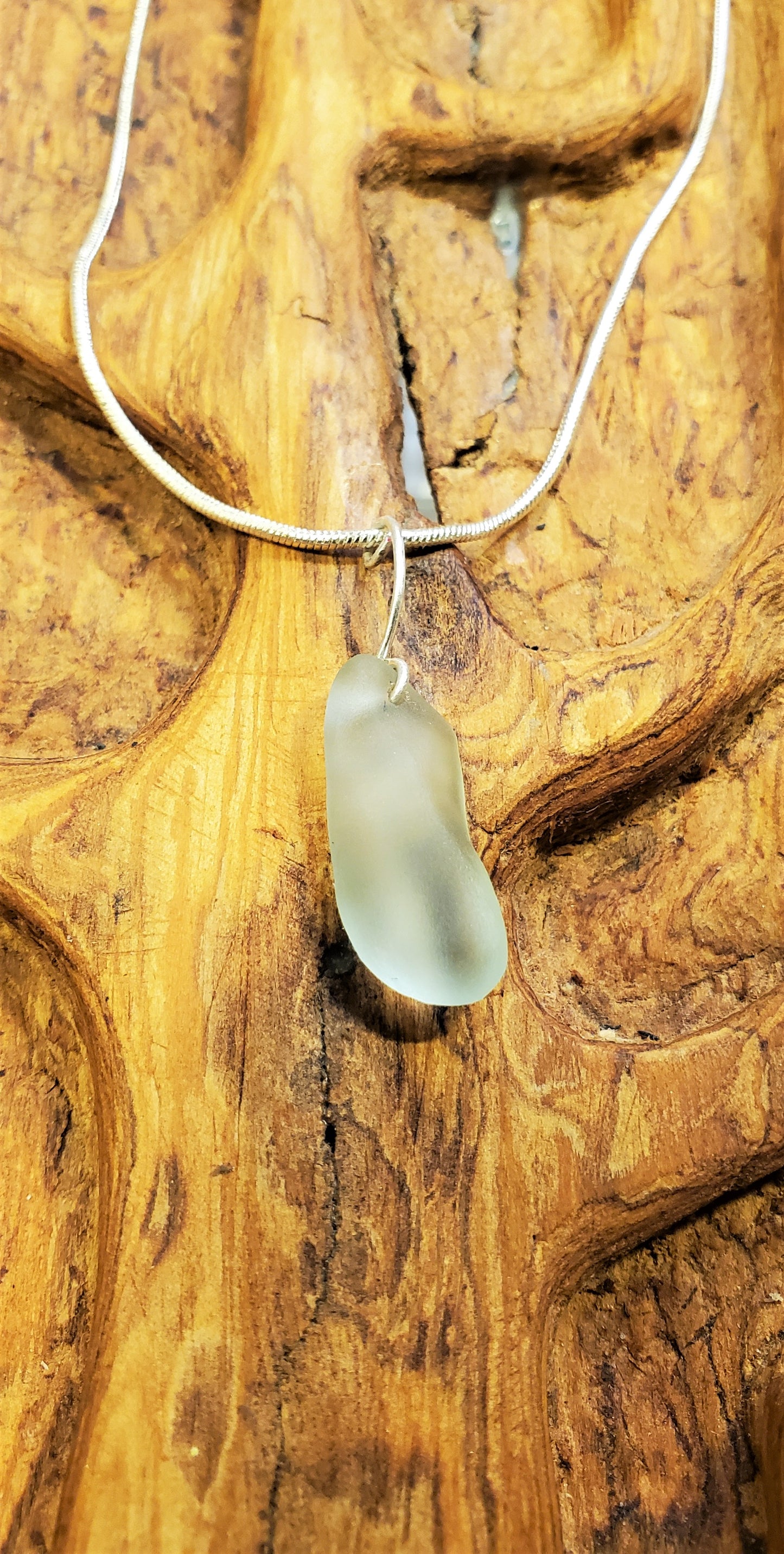 Seaglass Necklace(Rare-Sky Blue)