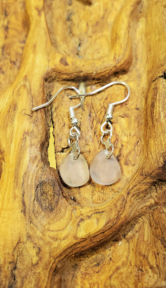 Seaglass Earrings(Peach/Purple)