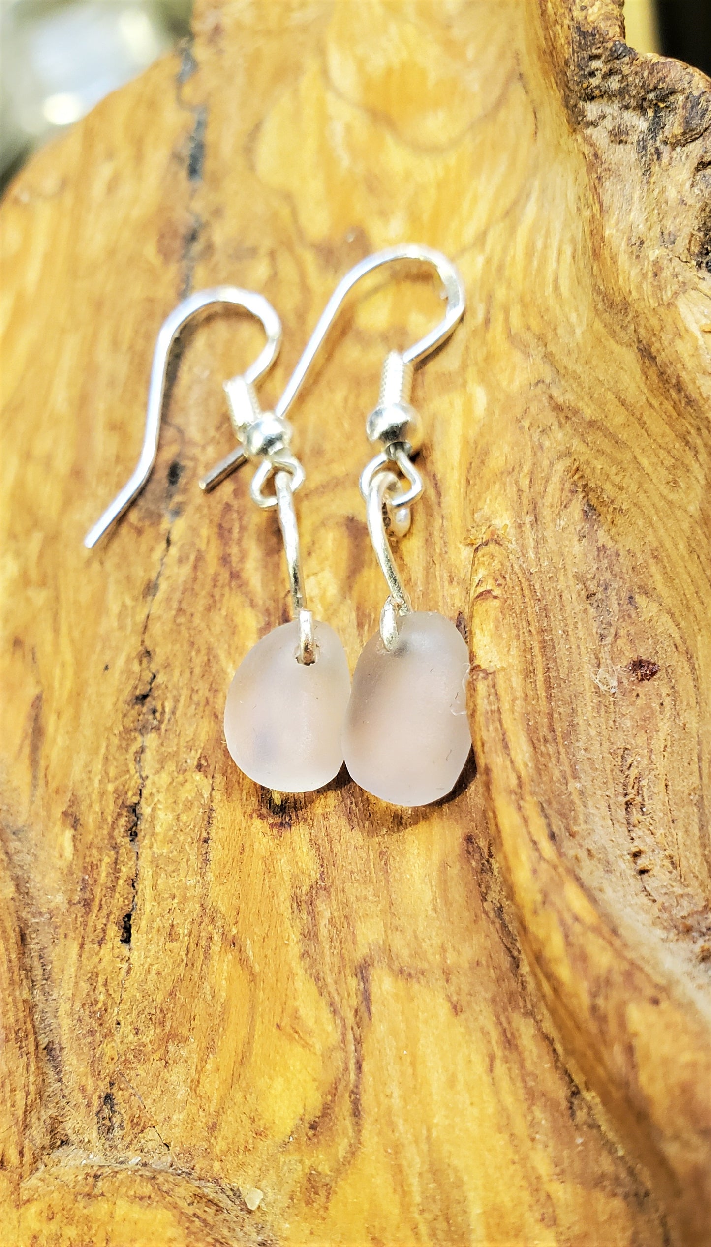 Seaglass Earrings(Light Purple)